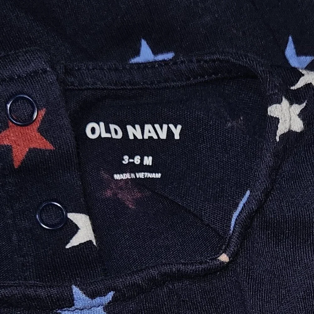 Patriotic 4th of July Baby Girl 3-6 Months Clothes Lot Shirt Romper Bodysuit RWB